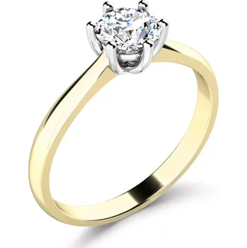 Prsten Dámský prsten žluté zlato 585/1000 přírodní diamant 0.50 ct G/SI 10965-ZLB-DIA velikost 54