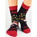 NOVITI Vánoční ponožky N-SB060-U01 Barva: čierna, Velikost: 27-30(18-20)