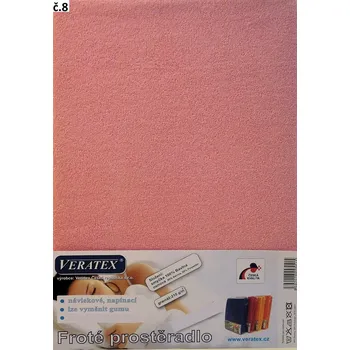 Prostěradlo Froté prostěradlo 180x200/16cm (č. 8-růžová)