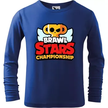 Chlapecké tričko Dětské tričko Brawl Stars Championship dlouhým rukávem modré