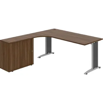 Kancelářský vozík HOBIS kancelářský stůl pracovní, sestava pravá - FE 1800 HR P, ořech + doprava zdarma