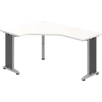 Kancelářský vozík HOBIS kancelářský stůl pracovní tvarový, ergo pravý - FEV 60 P, bílá + doprava zdarma