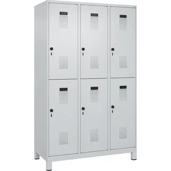 Šatní skříň Šatní skříň C+P typ Cabo-Plus, nožičky, 6 police, 1200 x 500 x 1950 mm, šedá