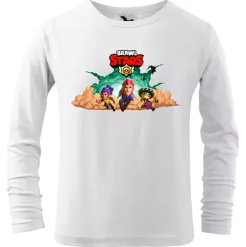 Dětské tričko Brawl Stars Classic s dlouhým rukávem bílé