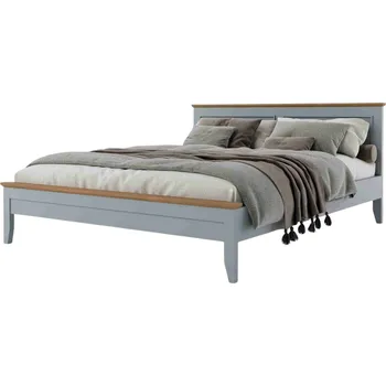 Komoda Postel PROVENCE L1P šedomodrá bukový masiv/dubový masiv Barevné provedení: Šedomodrá, Rozměry postele: 90 x 200 cm