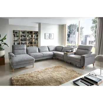 Sedací souprava Rohová rozkládací sedací souprava do tvaru U s funkcí relax HERMÍNA Pravý roh