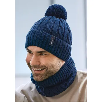 Čepice AJS Čepice a nákrčník AJS-48-422 Barva: C-tm.sivá, Velikost: 56-58