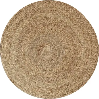 Koberec Kusový koberec, kulatý, bavlna/polyester, béžový, 100 x 100 cm + vyzvednutí ZDARMA