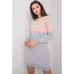 RUE PARIS Mikinové šaty Feliciana béžovo-růžové Velikost: S