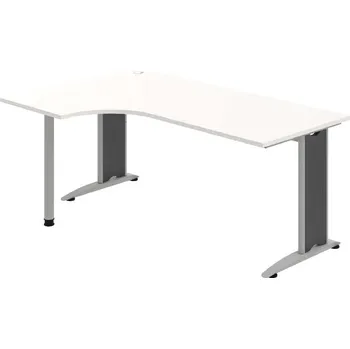 Kancelářský vozík HOBIS kancelářský stůl pracovní tvarový, ergo pravý - FE 1800 60 P, bílá + doprava zdarma