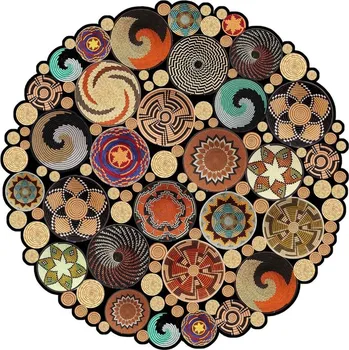 Koberec Kusový koberec, kulatý, syntetický, nízký vlas, protiskluzový, 80 cm + vyzvednutí ZDARMA