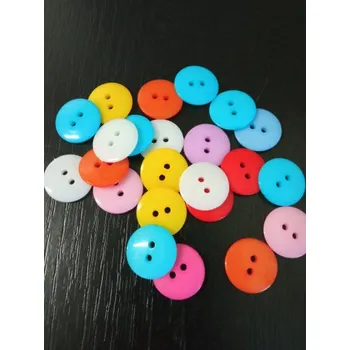 Knoflík Knoflík plastový jednobarevný, velikost 17 mm - výběr barev