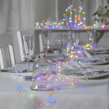 Vánoční osvětlení Star trading LED světelný řetěz DEW DROP 100xLED D.10m stříbrný