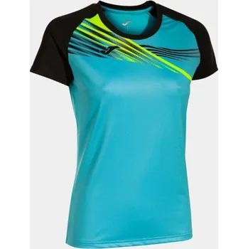 Dámské termoprádlo Dámské sportovní triko JOMA Elite X Fluor Turquoise-Black XL