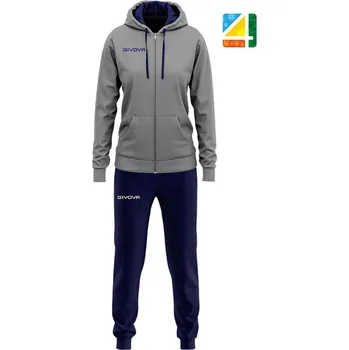 Moto kalhoty Dámská souprava GIVOVA King Donna Grey-Blue S