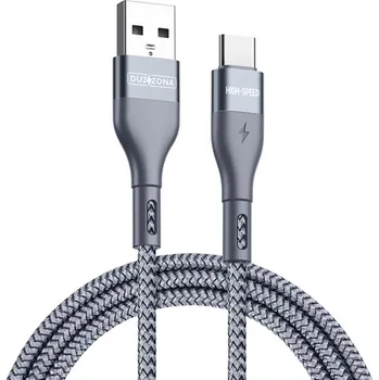 Datový kabel Datový kabel Duzzona (A8) - USB to Type-C Fast Charging 2.4A, 12W, 480Mbps, 1m - šedý