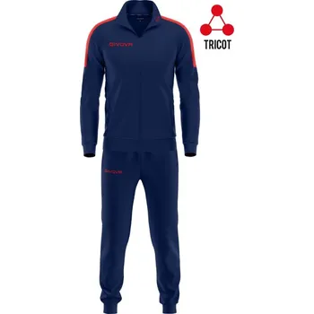 Moto kalhoty Souprava GIVOVA Tuta Revolution Blue-Red 2XL