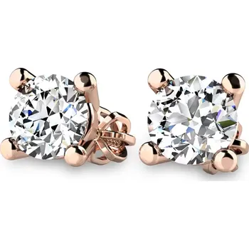 Náušnice Dámské náušnice růžové zlato 585/1000 přírodní diamant 0.52 ct G/SI 10828-410-NS-CV-DIA