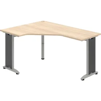 Kancelářský vozík HOBIS kancelářský stůl pracovní tvarový, ergo pravý - FEV 60 P, akát + doprava zdarma