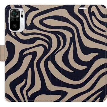 Pouzdro na mobilní telefon Flipové pouzdro iSaprio - Zebra Black 02 - Xiaomi Redmi Note 10 / Note 10S
