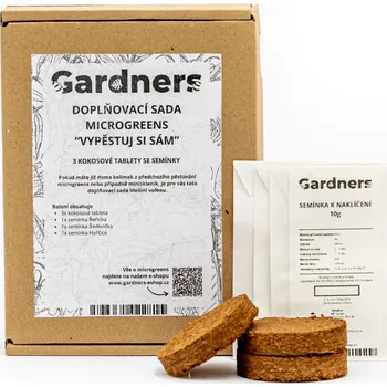 Semeno Gardners Doplňovací sada microgreens "Vypěstuj si sám" S, 3 kokosové tablety se semínky