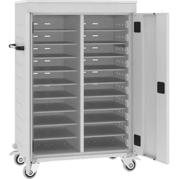 MALOW Vozík na notebooky WNL 210+ - 20 oddělení [světle šedá, bílá šedá, světle šedá]