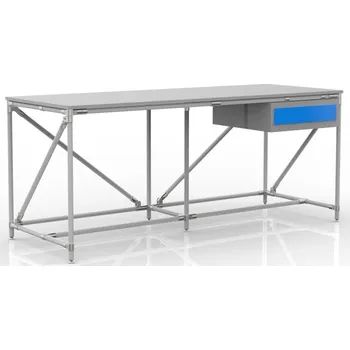 Dílenský stůl ENPRAG Dílenský stůl s kontejnerem s jednou zásuvkou 240405313 [modrá + černé spojky]