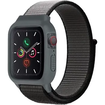 Příslušenství k chytrým hodinkám Nylonový set 2v1 pro Apple Watch 42/44/45mm Barevná varianta: Černo-Šedá