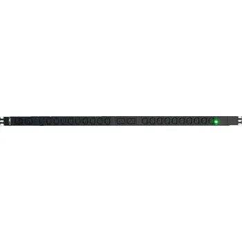 Napájecí panel PDU PDU-16A1F-20C13-4C19 Vertikální PDU, 16A, 230V, 20x IEC320 C13 + 4xC19, 3m přívod IEC 60320 C20, LED kontrolka
