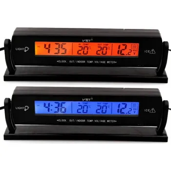 Elektronický autoteploměr 3v1 AG97B