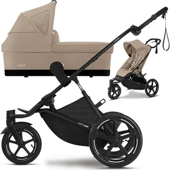 Kočárek Kočárek CYBEX AVI SPIN + korbička Cot S 2v1 - Almond Beige