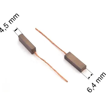 385 uhlíkové kartáče 4,5 x 6,4 mm