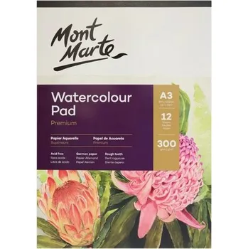 Mont Marte akvarelový papír Premium, 300 g/m2, A3, č.0065, 12 listů