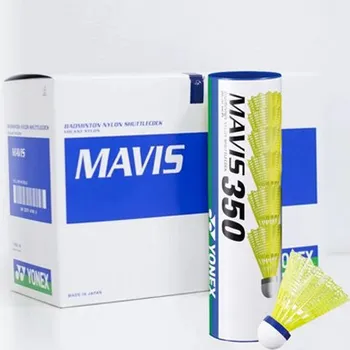 YONEX MAVIS 350 - 1 - červený proužek - rychlý - dvouhra - žlutý plast