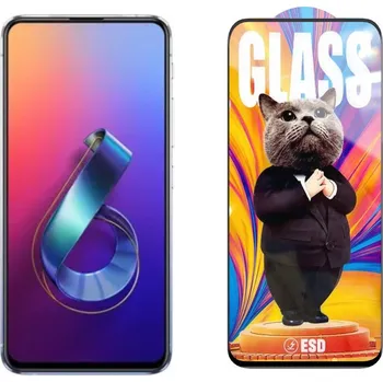 3D Ochranné tvrzené sklo na Asus Zenfone 6 ZS630KL - Mr. Cat ESD