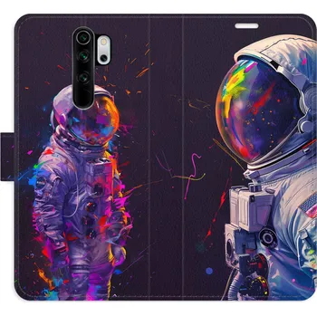 Pouzdro na mobilní telefon Flipové pouzdro iSaprio - Neon Astronaut 02 - Xiaomi Redmi Note 8 Pro