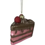 OZDOBA VÁNOČNÍ DORT 8,8X6,7X8,3CM SKLO