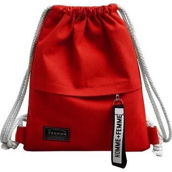 Plátěný módní batoh pro ženy | Dámská brašna - Červené