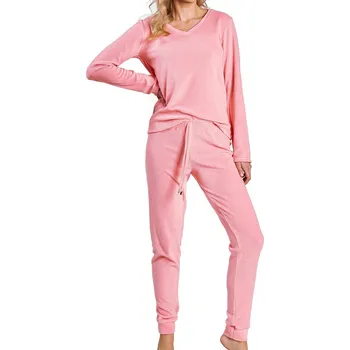 Dámské oblečení Růžové dámské froté pyžamo Ruth - Taro, Růžová M i41_9999953342_2:růžová_3:M_