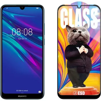 3D Ochranné tvrzené sklo na Huawei Y6 2019 - Mr. Cat ESD