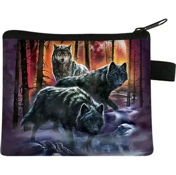Peněženka Mini peněženka s motivem vlka - 015