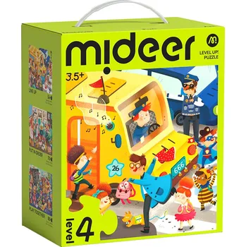 Puzzle Mideer LEVEL UP! 04 - Běžný den školáka puzzle 3v1 (54, 70 s 88 dílků)