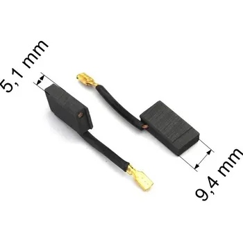 225 uhlíkové kartáče 5,1 x 9,4 mm