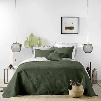 Povlak na polštářek Douceur d'intérieur Dekorační povlak na polštář COLOMBINE, 40 x 40 cm, olivový