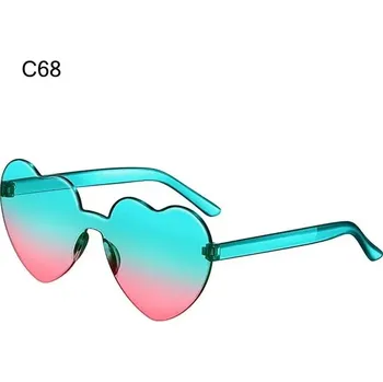 Sluneční brýle Srdcové barevné sluneční brýle na party | Ochrana před sluncem - C68