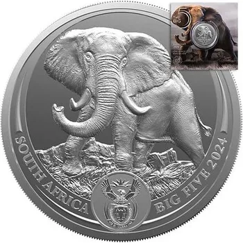 Stříbrná mince Big Five III - Elephant (Slon) 1 Oz 2024 (1.)