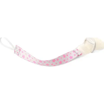 klip na dudlíky BABY ONO Popruh na dudlík s klipem růžový 20 růžová