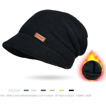 Čepice Dámská zimní módní čepice | Teplá řepice - Černá,55-60 cm