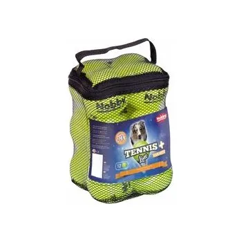 Hračka pro psa Nobby hračka Tenisový míček s pískadlem XS 4,5 cm 12 ks