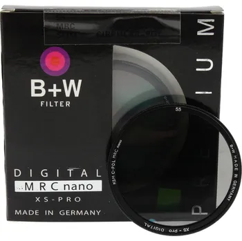 55mm B+W CPL KSM Digitální XS-PRO MRC Nano Haze filtr CIR-PL Polarizátor